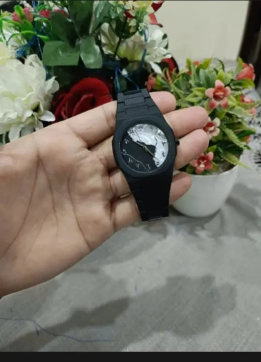 Aura watch Arabic Aura Watch marble Design Black and White Aura watch
