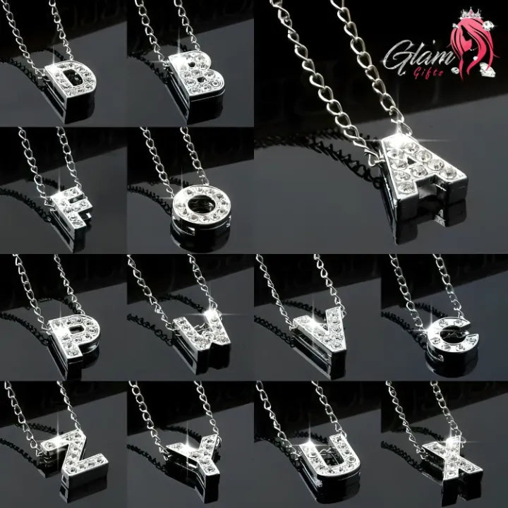 Silver Stainless Steel Alphabet Necklace/Locket/Pendants for Girls, boys, men & Women with Chain - A to Z Your Name Alphabets