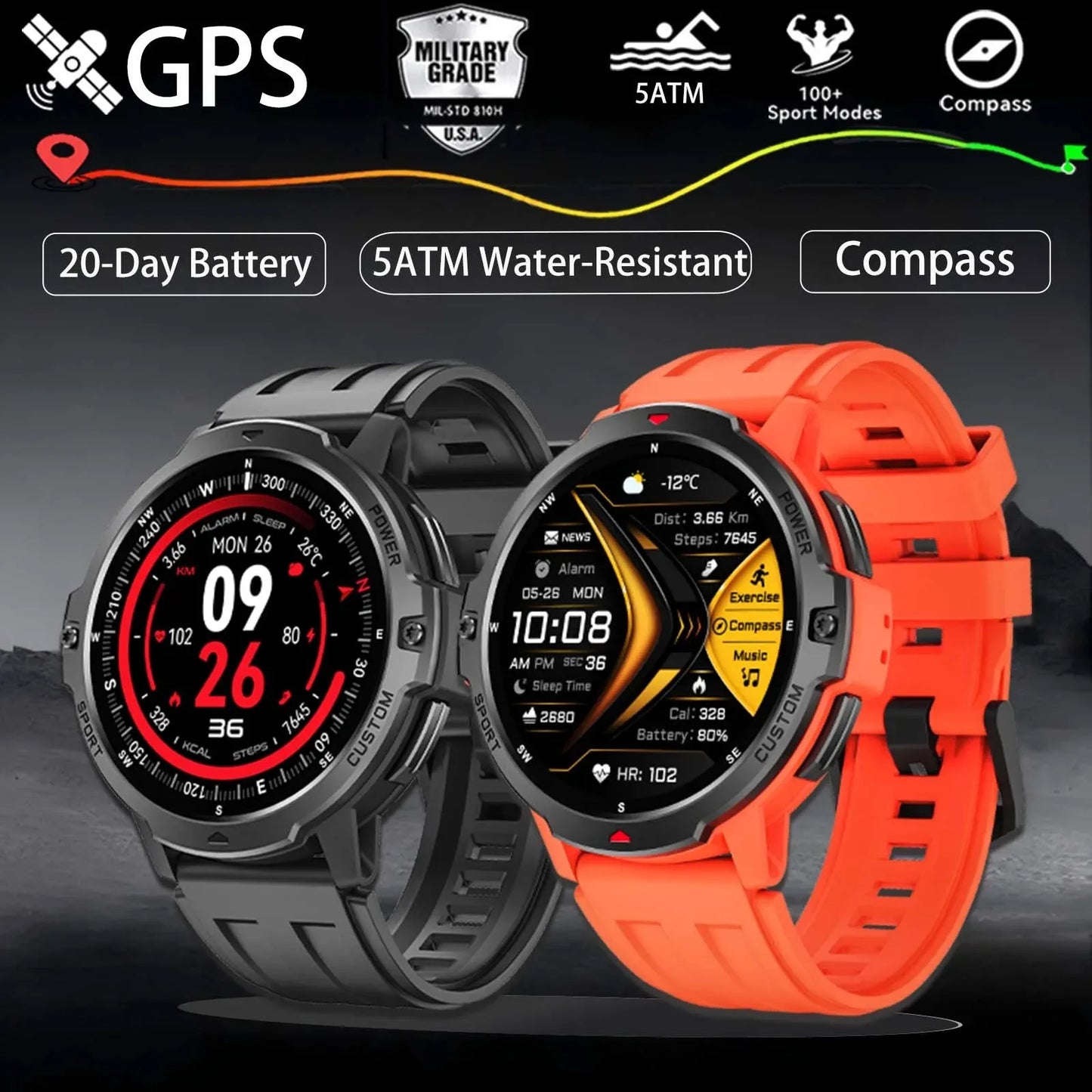 2026 NEW GPS Sports Smartwatch Men